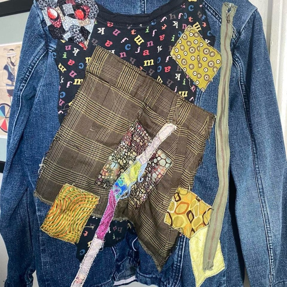 Patchwork Denim Jacket - image 5